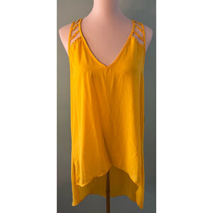 Women's Nicki Minaj Yellow Sleeveless Tank Top Size M